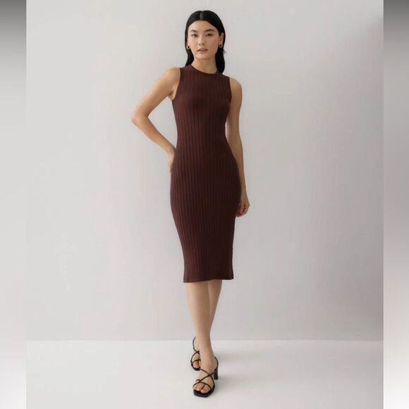 Dresses & Skirts - Like New Love Bonito Prima Column Midi Knit Dress Size 8 in Brown